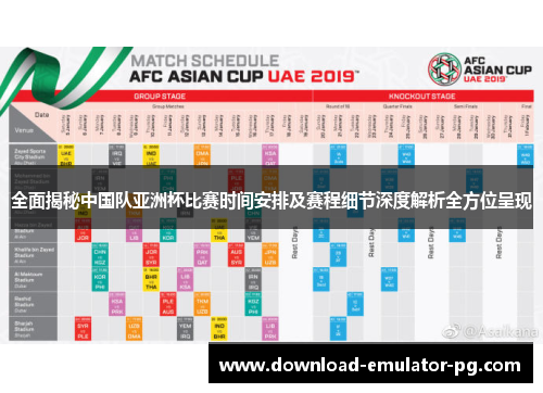 全面揭秘中国队亚洲杯比赛时间安排及赛程细节深度解析全方位呈现